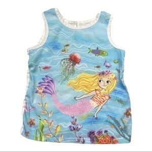 Florabelle Tank Top Shirt Toddler Girls Size 5T Mermaid Print Sleeveless Top